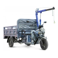 Грузовой электротрицикл Rutrike D4 NEXT 1800 60V1200W с краном для поднятия грузов